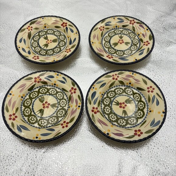 Temptations By Tara Mugs Desert Plate Set Of 8 Ovenware‎ Old World Blue **Read - Picture 3 of 16